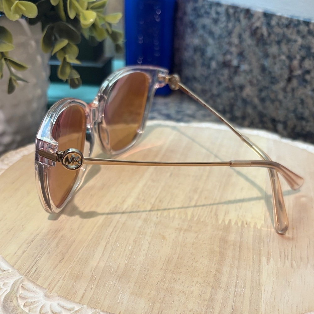 Michael Kors Transparent Sunglasses with Gold-Tinted Lenses - Picture 5 of 11